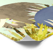 Tropisch Baby shower van duizelige Oerwouden Poster (Hoek)