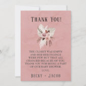 Tropisch Baby shower van Floral-Girl Bedankkaart (Voorkant)