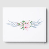 Tropisch Baby shower van het olifantenmeisje Gastenboek (Achterkant)