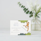 Tropisch Baby shower van wilde aap, luiend tapriet Informatiekaartje (Staand voorkant)