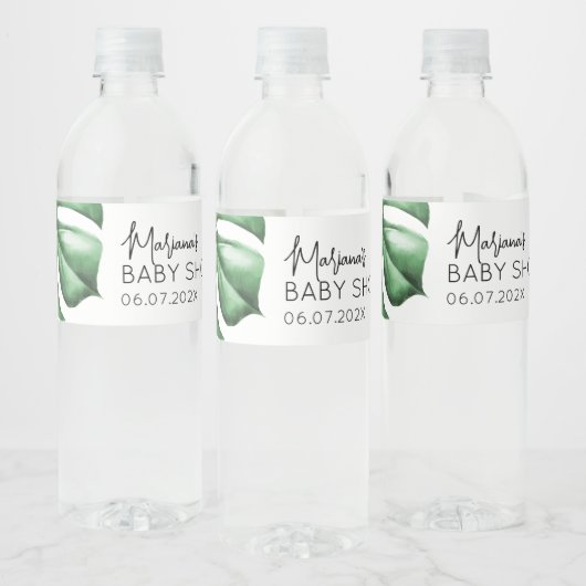 Tropisch Baby shower Waterflesetiket Waterfles Etiket (Flessen)