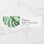 Tropisch Baby shower Waterflesetiket Waterfles Etiket (Enkel label)