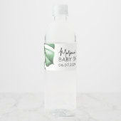 Tropisch Baby shower Waterflesetiket Waterfles Etiket (Voorkant)