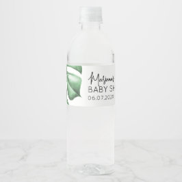 Tropisch Baby shower Waterflesetiket Waterfles Etiket