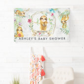 Tropisch Baby shower — Welkomstbanner Spandoek (Insitu)