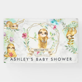Tropisch Baby shower — Welkomstbanner Spandoek