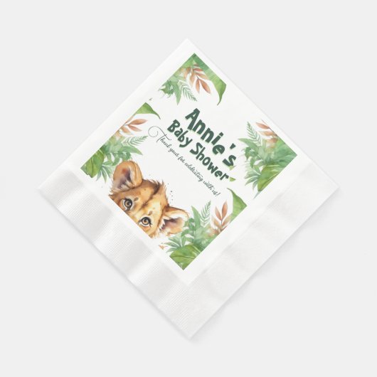 Tropisch Baby shower: Wild Safari Theme Servet (Hoek)