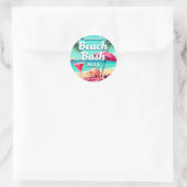 Tropisch Bachelorette Beach Bash 2025 Ronde Sticker (Tas)