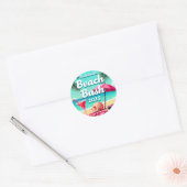 Tropisch Bachelorette Beach Bash 2025 Ronde Sticker (Envelop)