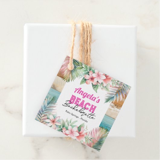 Tropisch Bachelorette Bedankjes Labels (In situ)