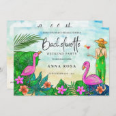 *~* Tropisch Bachelorette Girls Weekend AR28 Kaart (Voorkant / Achterkant)