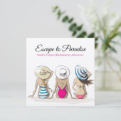 Tropisch Bachelorette Kaart (Staand voorkant)