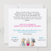 Tropisch Bachelorette Kaart (Achterkant)