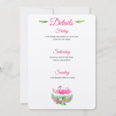 Tropisch Bachelorette Weekend Getaway Kaart (Achterkant)