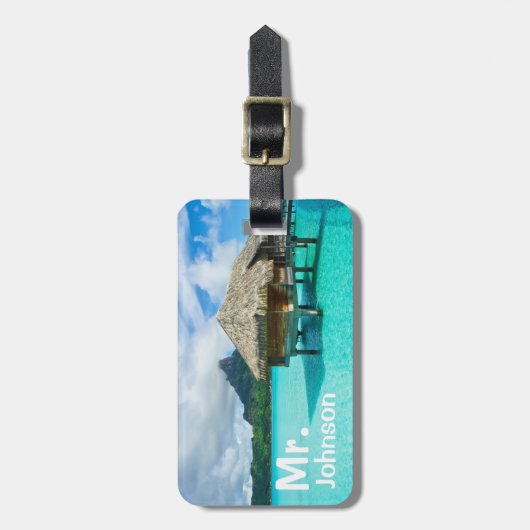 Tropisch bagagelabel (Voorkant verticaal)