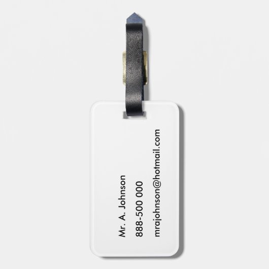 Tropisch bagagelabel (Achterkant verticaal)