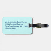 Tropisch Bagagelabel strand (Achterkant horizontaal)