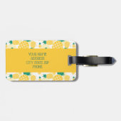 Tropisch Bagagelabel van ananas, vers (Achterkant horizontaal)