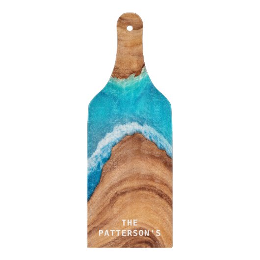 Tropisch bakhuis voor hout en water snijplank (Voorkant)