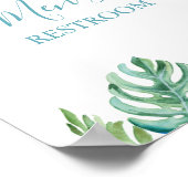 Tropisch balkbordje voor bruiloft poster (Hoek)