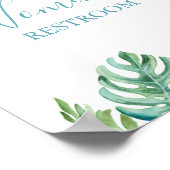 Tropisch balkbordje voor bruiloft poster (Hoek)