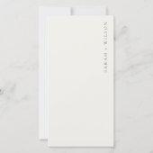 Tropisch balkpalm ketch Wedding Gold Menu Kaart (Achterkant)