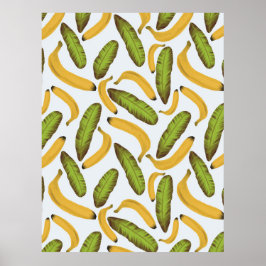 Tropisch Banaanblad Patroon Poster