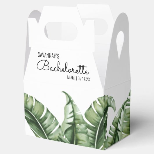 Tropisch Banana Leaf Bachelorette Bedankdoosjes (Geopend)