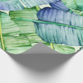 Tropisch Bananenbladeren Patroon Cadeaupapier (Hoek)