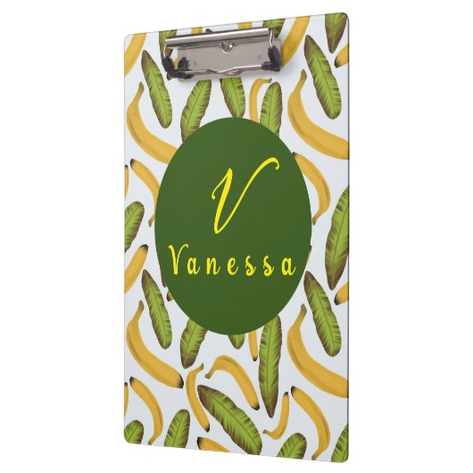 Tropisch bananenbladmonogram klembord (Links)