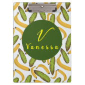 Tropisch bananenbladmonogram klembord (Voorkant)