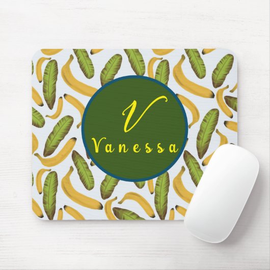 Tropisch bananenbladmonogram muismat (Met muis)