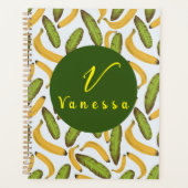 Tropisch bananenbladmonogram planner (Voorkant)