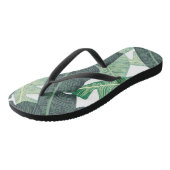 Tropisch bananenbladpatroon teenslippers (Schuin)