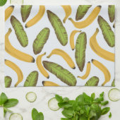 Tropisch bananenbladpatroon theedoek (Gevouwen)