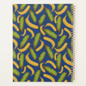 Tropisch bananenblauw-bladmonogram planner (Achterkant)