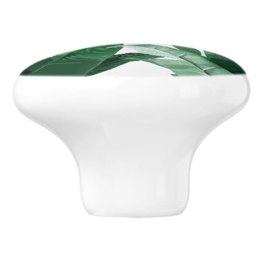 Tropisch bananenleder Druk keramische deurknop af Keramische Knop (Zijkant)