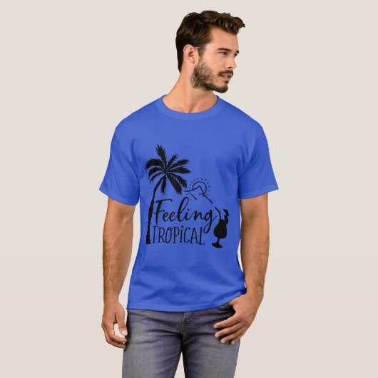 Tropisch Basic Donker T-shirt (Voorkant volledig)