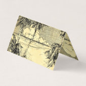  Tropisch Beach Aangepast gevouwen Visitekaartje (Achterkant)