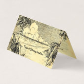  Tropisch Beach Aangepast gevouwen Visitekaartje (Voorkant)