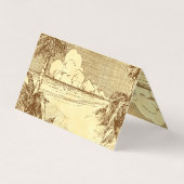  Tropisch Beach Aangepast gevouwen Visitekaartje (Achterkant)