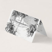  Tropisch Beach Aangepast gevouwen Visitekaartje (Voorkant)