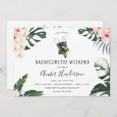 Tropisch Beach Bachelorette Itinerary Kaart (Voorkant / Achterkant)