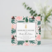 Tropisch Beach Bachelorette Itinerary Kaart (Staand voorkant)