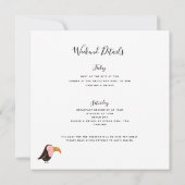 Tropisch Beach Bachelorette Itinerary Kaart (Achterkant)