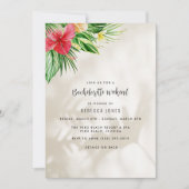 Tropisch Beach Bachelorette Weekend Getaway Kaart (Voorkant)