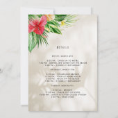 Tropisch Beach Bachelorette Weekend Getaway Kaart (Achterkant)