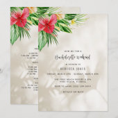 Tropisch Beach Bachelorette Weekend Getaway Kaart (Voorkant / Achterkant)