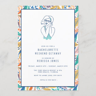 Tropisch Beach Bachelorette Weekend Getaway Kaart