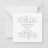 Tropisch Beach Boho Summer Dank je kaart Notitiekaartje (Achterkant)